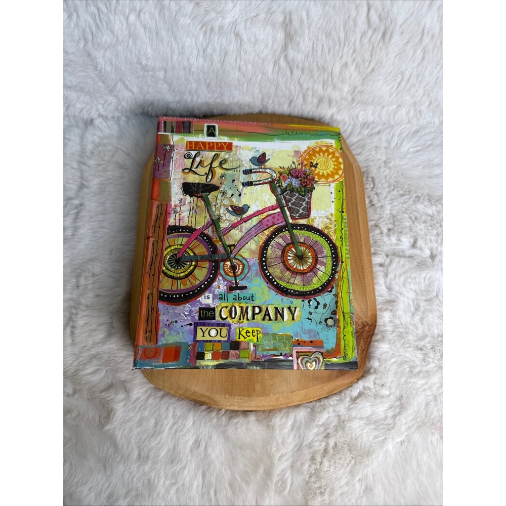 Lang Design Happy Life Address Book Binder Bicycle Art Floral Retired Organizer